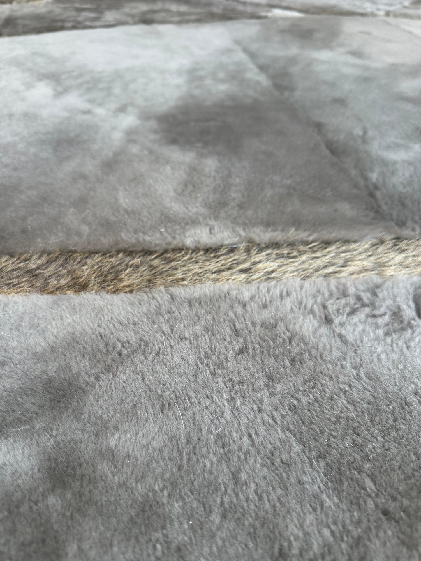 Premium Natural Beige Genuine Lambskin Area Rug  Custom Sheepskin Floor Rug