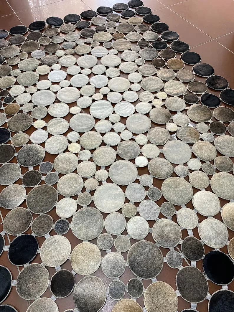 Unique Design 100% Natural Handmade Cowhide Patchwork Rug, Cowhide Rug Home Decor