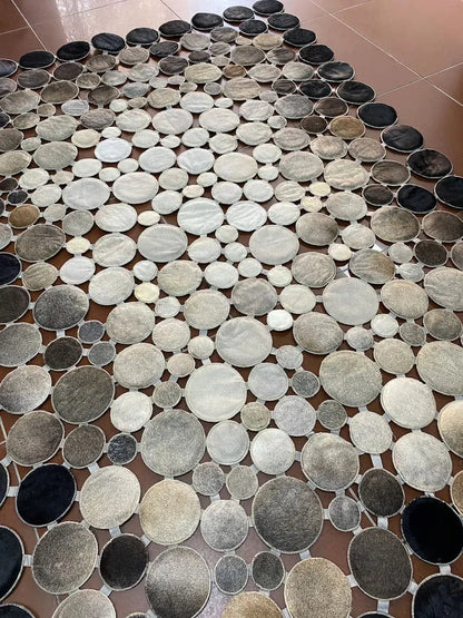 Unique Design 100% Natural Handmade Cowhide Patchwork Rug, Cowhide Rug Home Decor