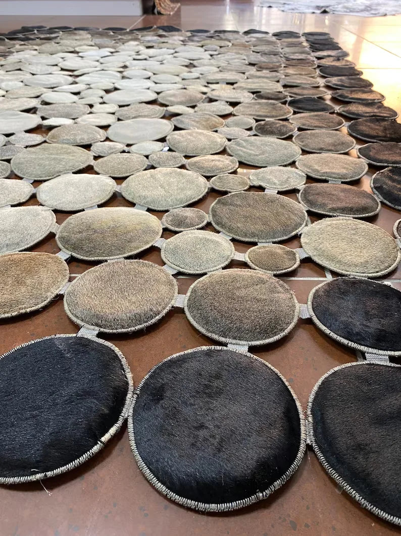 Unique Design 100% Natural Handmade Cowhide Patchwork Rug, Cowhide Rug Home Decor