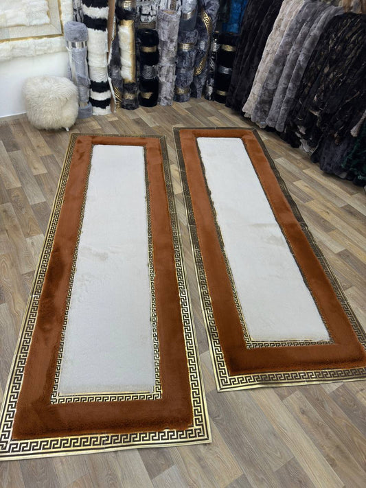 Luxury Handmade Runner Faux Fur Plush Rug – Soft & Stylish Design