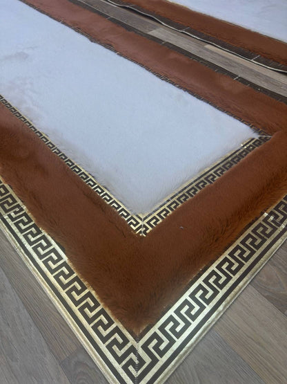 Luxury Handmade Runner Faux Fur Plush Rug – Soft & Stylish Design