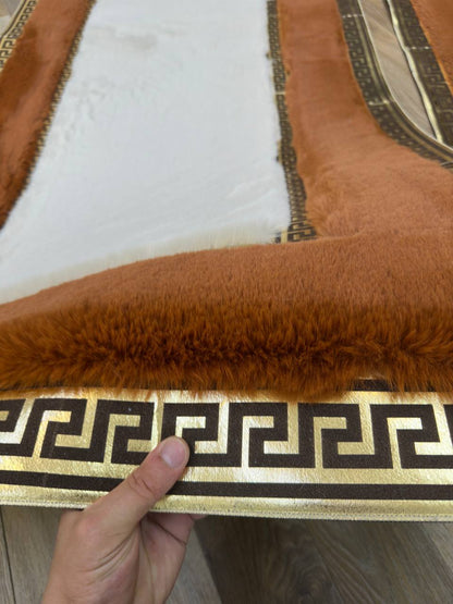 Luxury Handmade Runner Faux Fur Plush Rug – Soft & Stylish Design