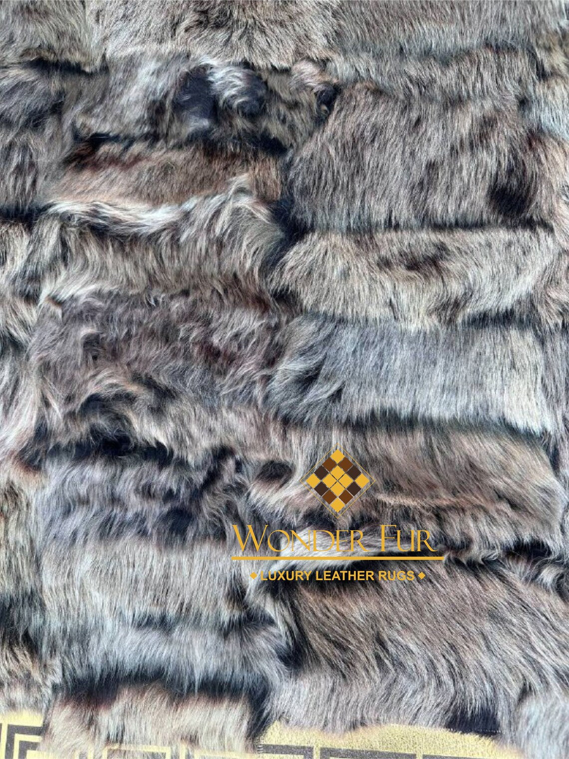 Wonderful Fluffy Soft Gray And Silver Sheepskin Large Area Office Rug