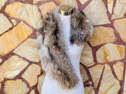 Crystal Fox Fur Collar – Real Fur Scarf & Wrap