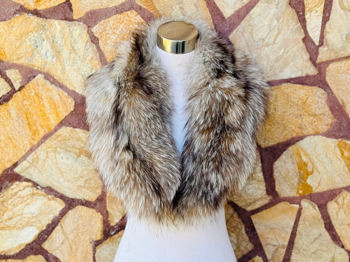 Crystal Fox Fur Collar – Real Fur Scarf & Wrap
