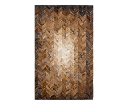 Custom Pattern 100% Genuine Cowhide Patchwork Area Rug, Handmade Elegance