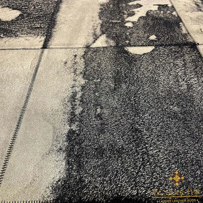 Luxury Black Gold Handmade Sheepskin Rug, Soft 100% Natural Sheep Skin Rug