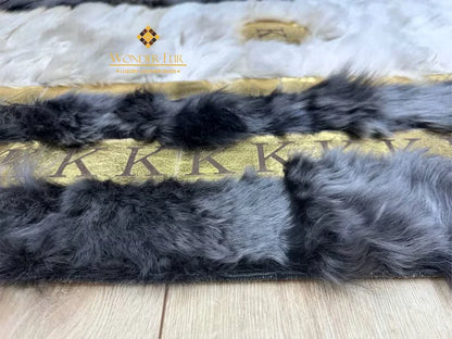 Unique Sheepskin Ultra Soft Hallway Rug, Natural Leather Handmade Runner Rug