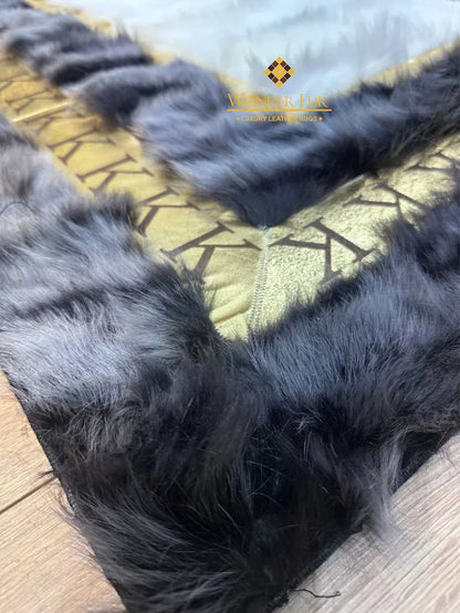 Unique Sheepskin Ultra Soft Hallway Rug, Natural Leather Handmade Runner Rug