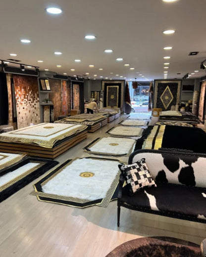 Modern 100% Natural Sheepskin Area Rug, Shaggy Fluffy Living Room Carpet