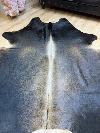 Tricolour 100% Genuine Cowskin Bedroom Rug, Natural Cow Hide Decor