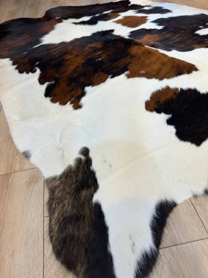 100% Genuine Calskin Natural Decor Rug, Speckled Real Cow Hide Rug