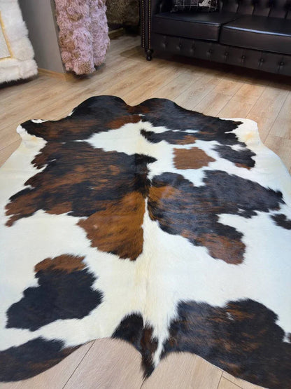 100% Genuine Calskin Natural Decor Rug, Speckled Real Cow Hide Rug