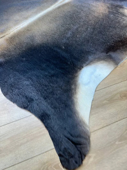 Tricolour 100% Genuine Cowskin Bedroom Rug, Natural Cow Hide Decor