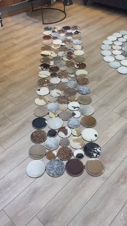 Luxury Design Handmade Cowhide Patchwork Rug, Boho Style Runner Rug for Hallway