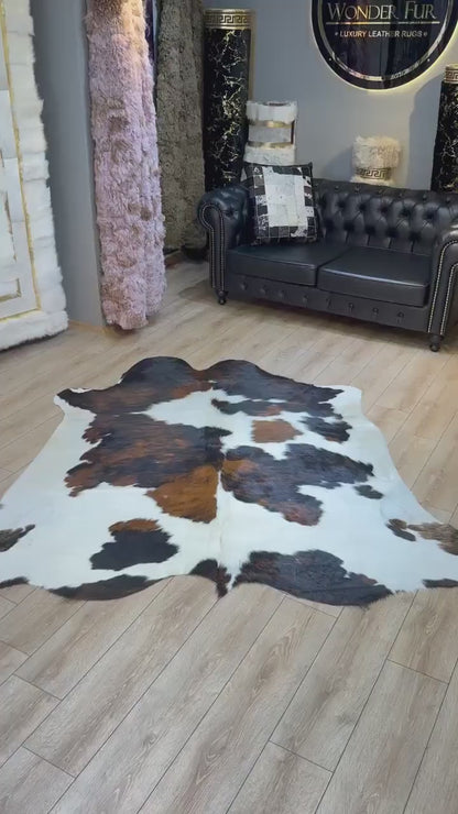 100% Genuine Calskin Natural Decor Rug, Speckled Real Cow Hide Rug