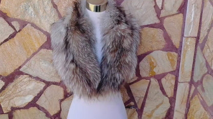 Crystal Fox Fur Collar – Real Fur Scarf & Wrap