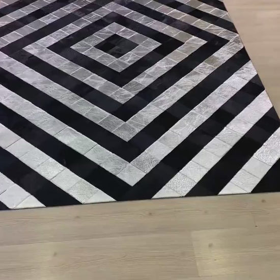 Modern Handmade Zebra Pattern Organic Area Living Room Rug ,Luxury Rug