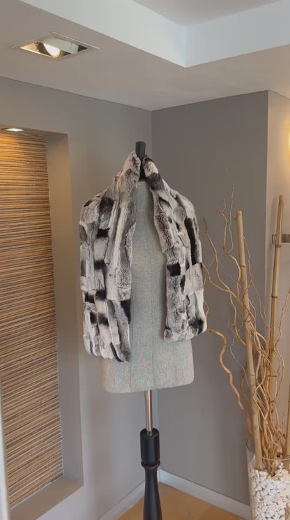 Handmade Rex Rabbit Fur Scarf | Luxury Soft Fur Wrap