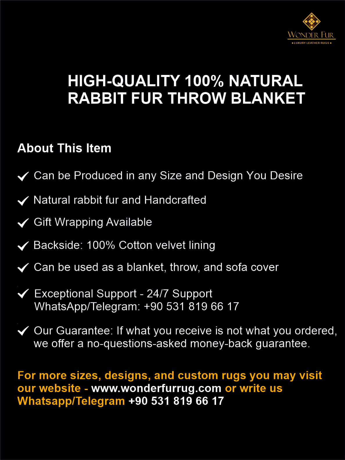 Natural Real Rabbit Fur Blanket Cream Beige Tones Throw, Personalized Handmade Fur Sofa Cover Bedspread, Throw Blanket, Fluffy Blanket